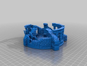 ruínas de pedra antiga 28mm terreno peça 3d impressão frostgrave miniatura miniaturas mordheim modelo em escala wargame wargaming 3d print model - Mito3D