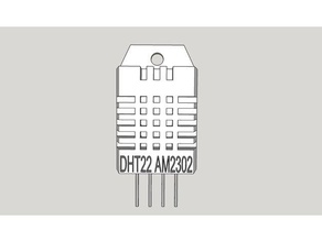 dht22 am2302 modelo modelos 3dmodel arduino banana humitity odroid framboesa a escala em sensor temperatura de 3d print model - Mito3D