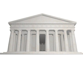 partenone gli edifici le strutture antica grecia architettura athena atene colonna dorica il greco tempio punto di riferimento santuario 3d print model - Mito3D