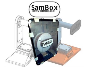 sambox seco spoolholder 3d a impressora os acessórios dessecante titular caixa seca filamento flexível umidade proteção contra ninjaflex spool 3d print model - Mito3D