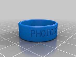 photographe de l'anneau les anneaux personnalisé 3d print model - Mito3D