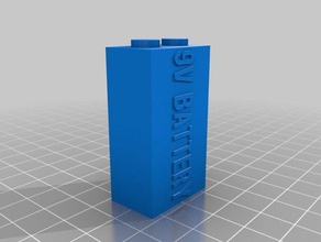 Bateria de 9v dimensionamento plug eletrônica ferramenta 3d print model - Mito3D