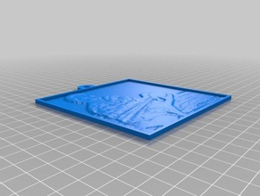 grand carré morgan lithophane 2d art personnalisé 3d print model - Mito3D