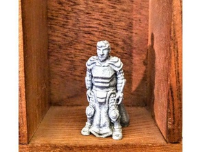 captain guard no supports people 28mm dungeons dragons knight miniatures miniature 3d print model - Mito3D