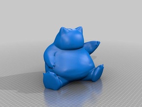 snorlax banco 3d impressão piggybank mealheiro pokemon 3d print model - Mito3D