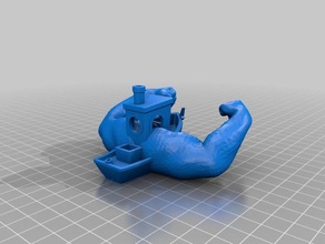 fornido benchy las esculturas 3dbenchy beefyarms 3d print model - Mito3D