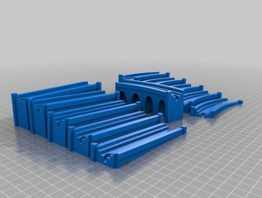 z-scale train viaduct ramp r2 195mm 30 straigth 4 3d printing 3d print model - Mito3D
