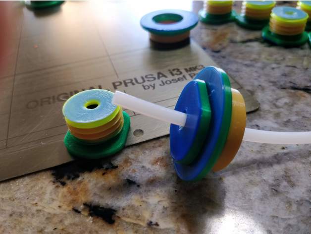 filamento drybox anel bowden anteparo feedthru 3d a impressora os acessórios grampo 3D print model - Mito3D