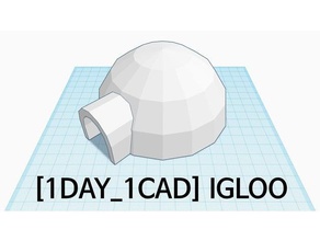 1jour 1cad igloo de l'apprentissage 1day1cad la maison glace structure 3d print model - Mito3D