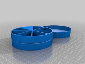 pill box click fit -100mm containers customized 3d print model - Mito3D
