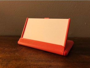 flip iş kart sahibi durum flex ofis kartı kartları kap kaplar masa masaüstü ekran stand göstermek esnek malzemeleri 3d print model - Mito3D