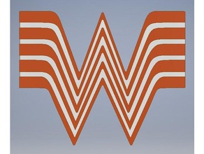 whataburger logotipo decoración de alimentos popular texas 3d print model - Mito3D