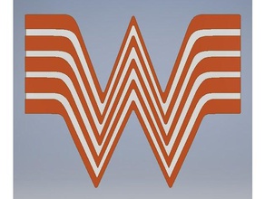 whataburger logo decor food popular texas 3d print model - Mito3D