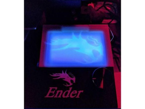 ender 3 lcd dimmer glowing logo 3d printer accessories 3d print model - Mito3D