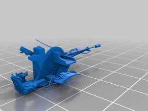 zu-23-2 towed version russian vehicles artillery military 3d print model - Mito3D
