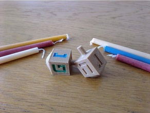 Kalibrierung dreidel Chanukka-sevivon Spiele cube hanukah hanukiah hanukkia Drucker spinner Spielzeug 3d print model - Mito3D