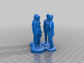 femme 075 078 sculptures 3d print model - Mito3D