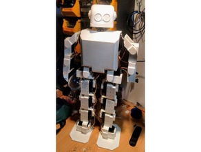 aa1 humanoid servo robot robotics pwm raspberry pi zero zebra 3d print model - Mito3D