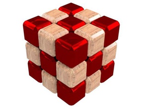 snake puzzle puzzles 3d brain teaser cube 3d print model - Mito3D