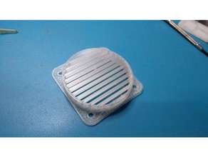 cabinet vents 60mm fan rectangular vent slanted prevent rain electronics waterproof case 3d print model - Mito3D