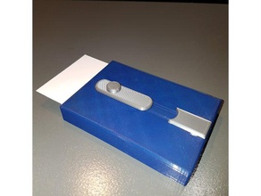 business card case a spillo porte carte visita 85x55 mm office 85x55mm dispenser distributeur titolare 3d print model - Mito3D