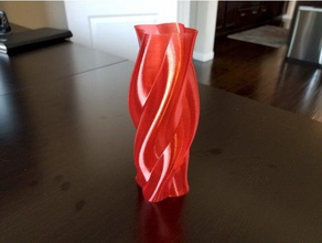 twisted ellisse vaso modelli arredamento elisse di fiori spirale 3d print model - Mito3D