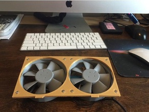 powermac g5 fan de titulaire ordinateur ventilateur hackintosh 3d print model - Mito3D