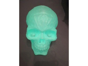 celta crânio sólida oferece suporte a arte osso brilho escuro humanos lammesky 3d print model - Mito3D