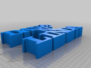 my customized variable word sculpture sculptures 3d print model - Mito3D