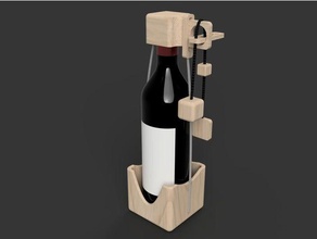 casse t&ecircte bouteille mutfak yemek alkol sanat bar şişe beyin teaser cadeau tte Noel hediye ıde nol şey vine 3d print model - Mito3D
