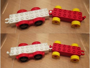 lego duplo trailer hitch construction toys hook receiver 3d print model - Mito3D