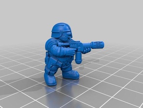 spazio nano warriors 2 giochi 28mm 40k scifi squat wargame warhammer 3d print model - Mito3D