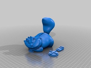 gatto del cheshire banca 3d la stampa alice moneta soldi giocattolo paese delle meraviglie 3d print model - Mito3D