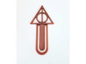 harry potter deathly hallows bookmark office harrypotter 3d print model - Mito3D