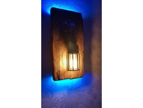 vintage Lampe Käfig Dekor industrielle Beleuchtung Rustikales Licht 3d print model - Mito3D