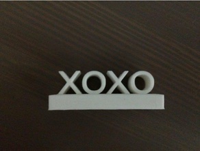xoxo dekor 3d print model - Mito3D