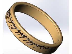 el señor de los anillos anillo props uno 3d print model - Mito3D