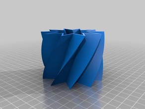 ten points star twisted planter decor 3d print model - Mito3D