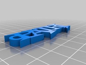 patrichain Anahtarlık özelleştirilmiş 3d print model - Mito3D