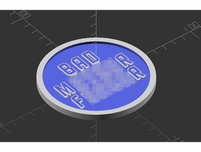 pulp fiction bmf drink coaster kitchen dining 3d print model - Mito3D