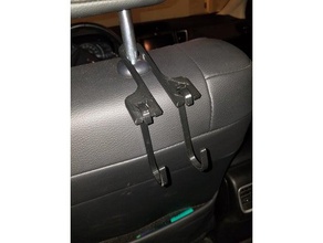 car headrest bag double hook 2-piece organization 3d print model - Mito3D