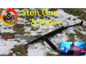 sten gun campo de batalla video juegos 3d print model - Mito3D