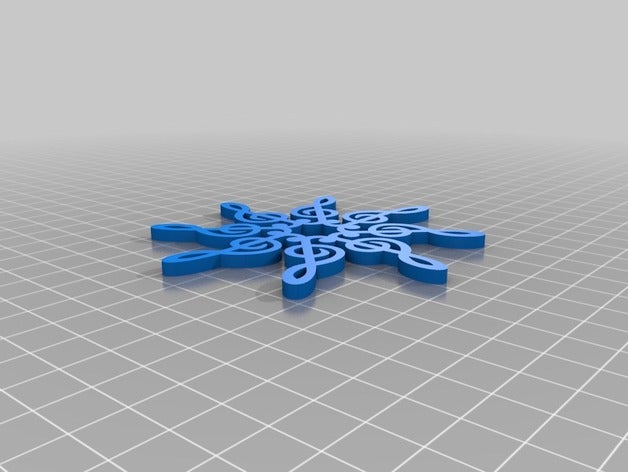 clave de sol enfeite natal arte 3D print model - Mito3D