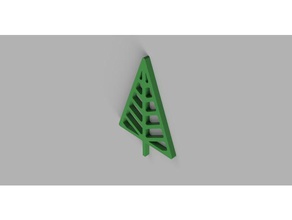 Noel ağacı zarif yuvarlak köşeler 2d sanat kolay 3d print model - Mito3D