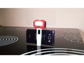 smart-phone-led-Beleuchtung-mount Videografie Fotografie-selfie mobile 3d print model - Mito3D