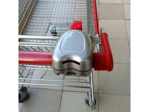 shopping chariot jeton de 2 australiens d'autres pièce monnaie panier d'achat caddie 3d print model - Mito3D