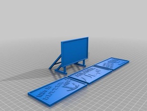 twd walking dead Plakate 28mm Gebäude Strukturen bolt action tabletop warhammer 3d print model - Mito3D
