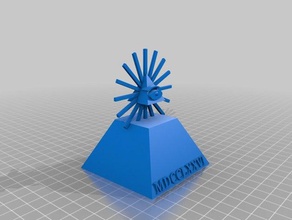 pirámide de los ojos las esculturas dólar 3d print model - Mito3D