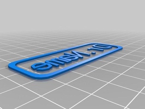 my customized custiomizable name tag signs logos 3d print model - Mito3D