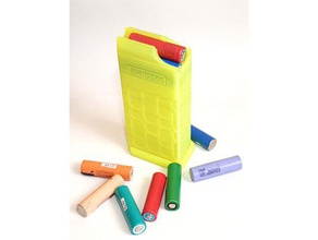 batterymag 18650 organization 10x battery holder magazine box case dispenser mag storage 3d print model - Mito3D